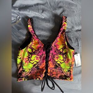 Freedom Rave Wear Intensity lace up top